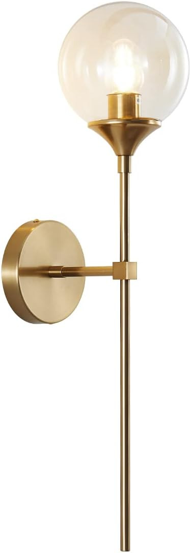 BOKT Glass Globe Mid Century Wall Sconce Wall Light Fixture Bedroom Lighting Nordic Living Room B... | Amazon (US)
