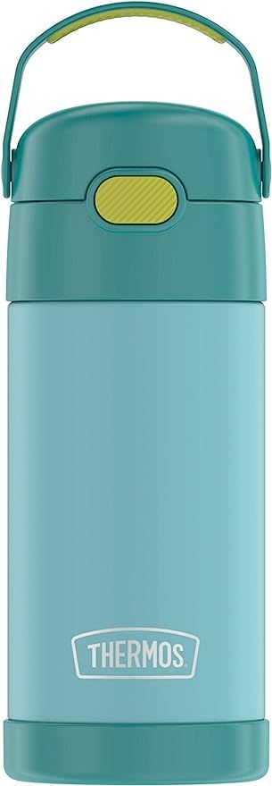 THERMOS FUNTAINER 12 Ounce Stainless Steel Vacuum Insulated Kids Straw Bottle, Blue/Green | Amazon (US)