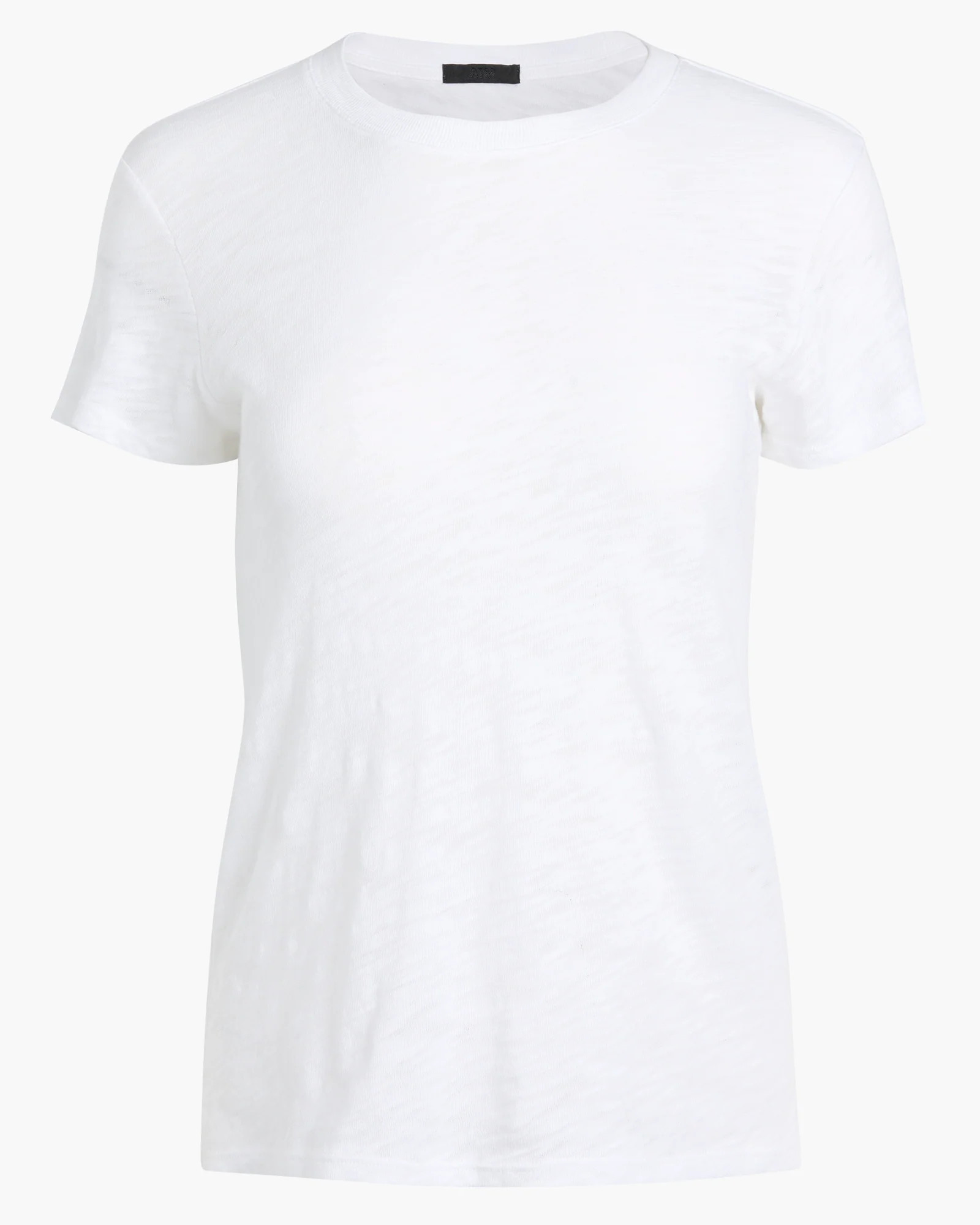 Slub Jersey Schoolboy Crew Neck Tee - White | ATM Collection