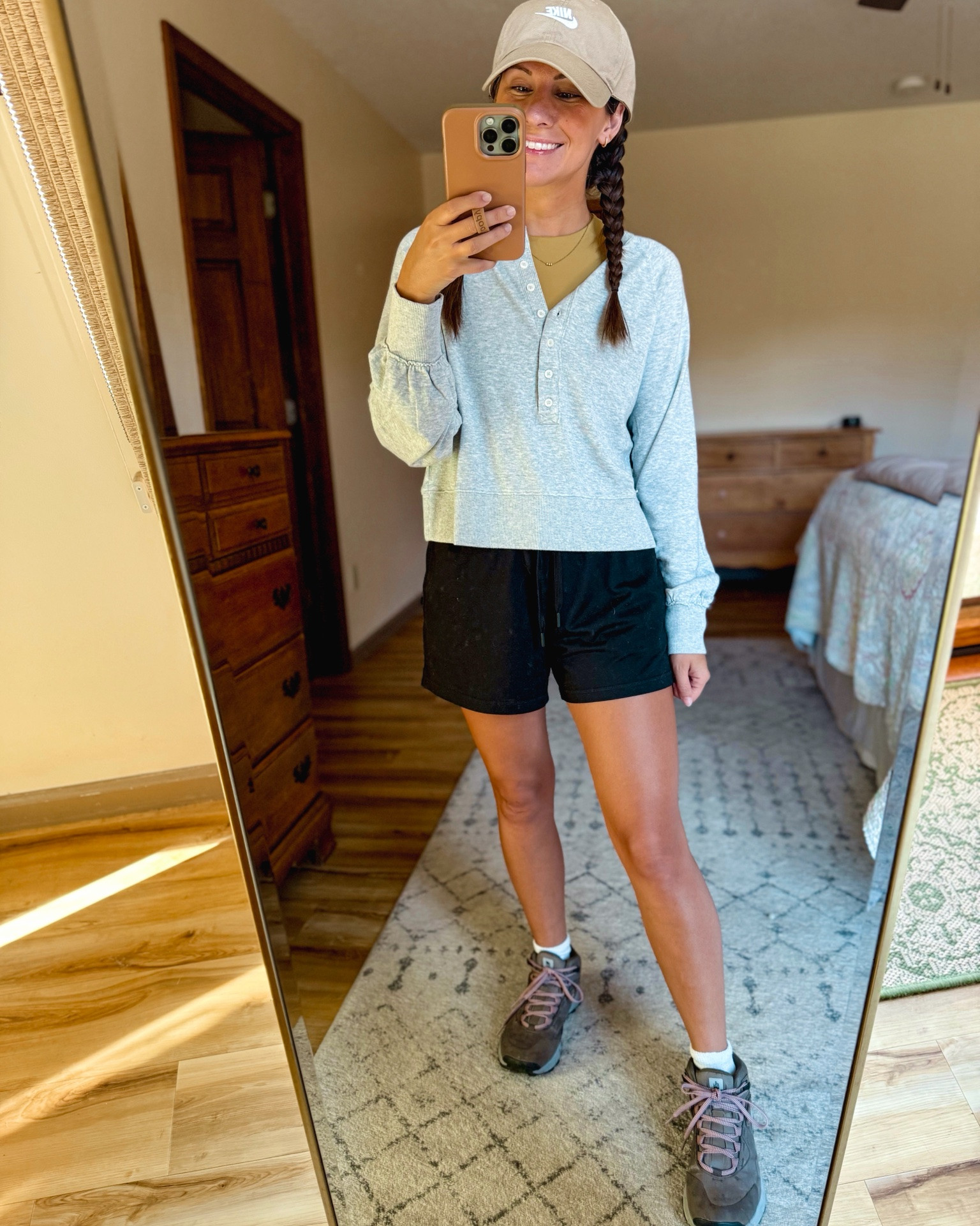 Fall hiking outfit!🫶🏽🧡🍂

Wearing size small in this tank, xs in my Henley top, small in my shorts. My hiking boots fit true to size but I think they’re sold out so I also linked similar ones!

#LTKPetite #LTKootd #LTKgrwm