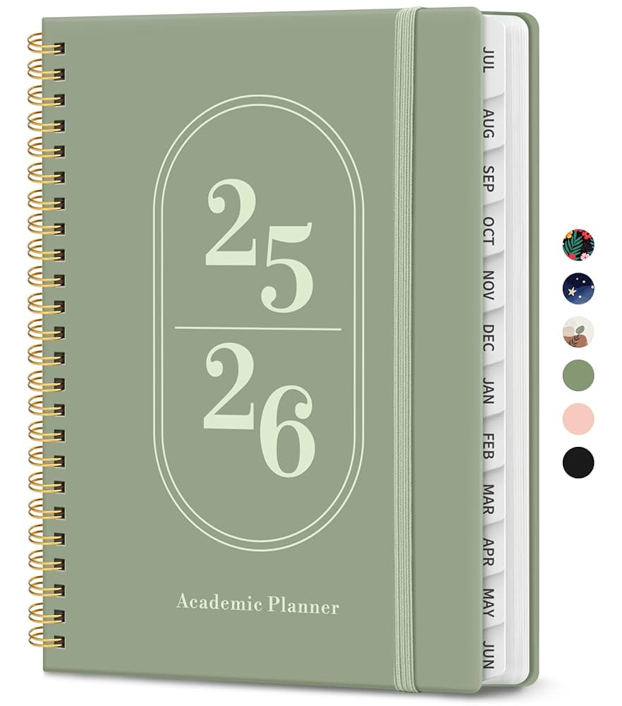 Planner 2025-2026, Academic Year Weekly and Monthly Calender Planner, July 2025 - June 2026, Spir... | Amazon (US)