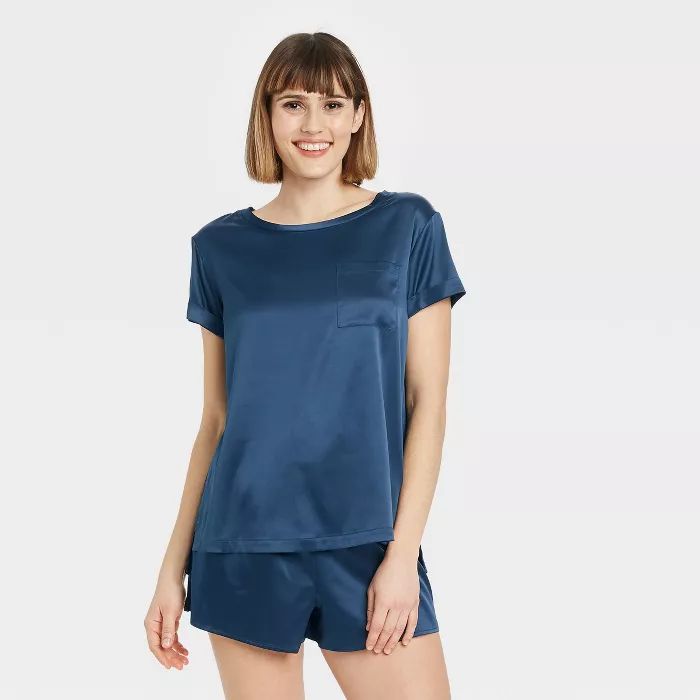 Women's Satin Sleep T-Shirt - Stars Above™ Soft Pink | Target