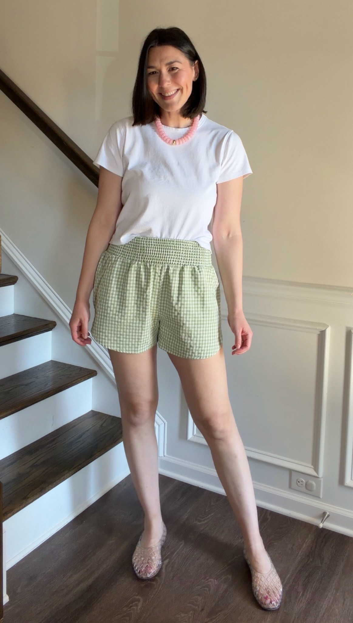 Nursing friendly mom outfit of the day 

Wearing a large in the tshirt & shorts for a little baggier fit!

I have this cutie necklace in 2 colors - super cute look a like (affordable)!

#LTKootd #LTKmomlife #LTKTall