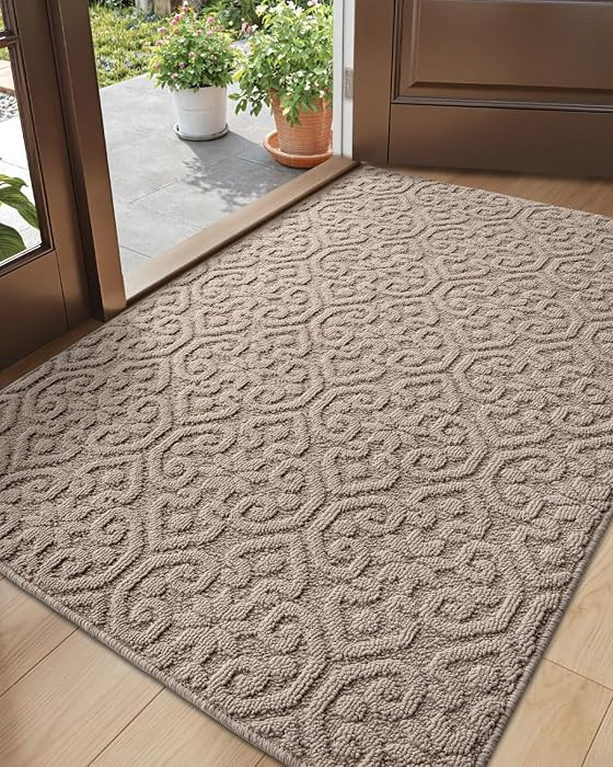 DEXI Front Door Mat Indoor Entrance, 3x5 Non Slip Entryway Doormat Dirt Trapper, Absorbent Entry ... | Amazon (US)