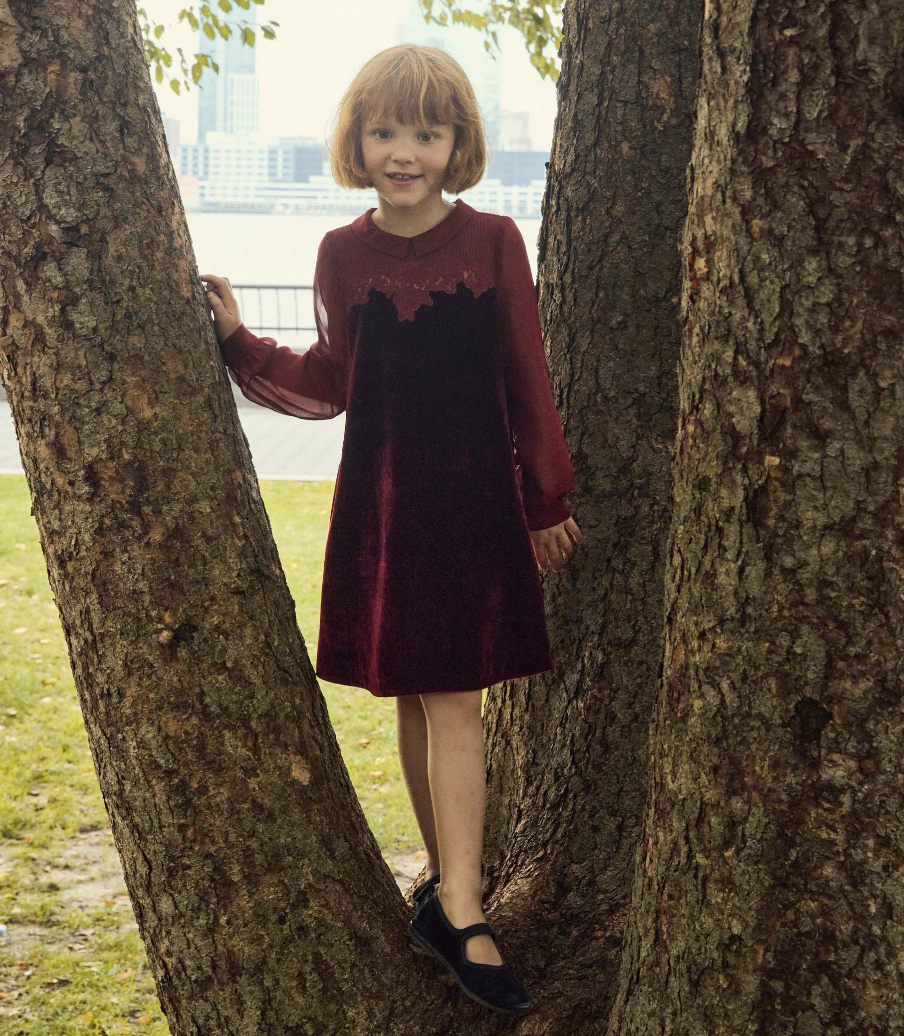 Little Madelynne Dress - Vino Rosso | DÔEN | DOEN