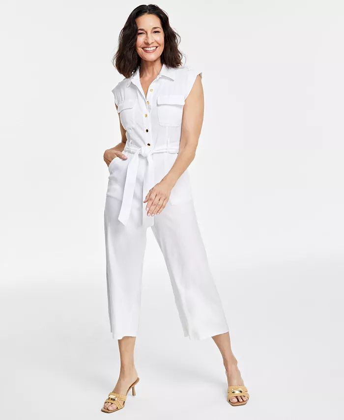 I.N.C. International Concepts Women's Short-Sleeve Utility Jumpsuit, Created for Macy's - Macy's | Macy's