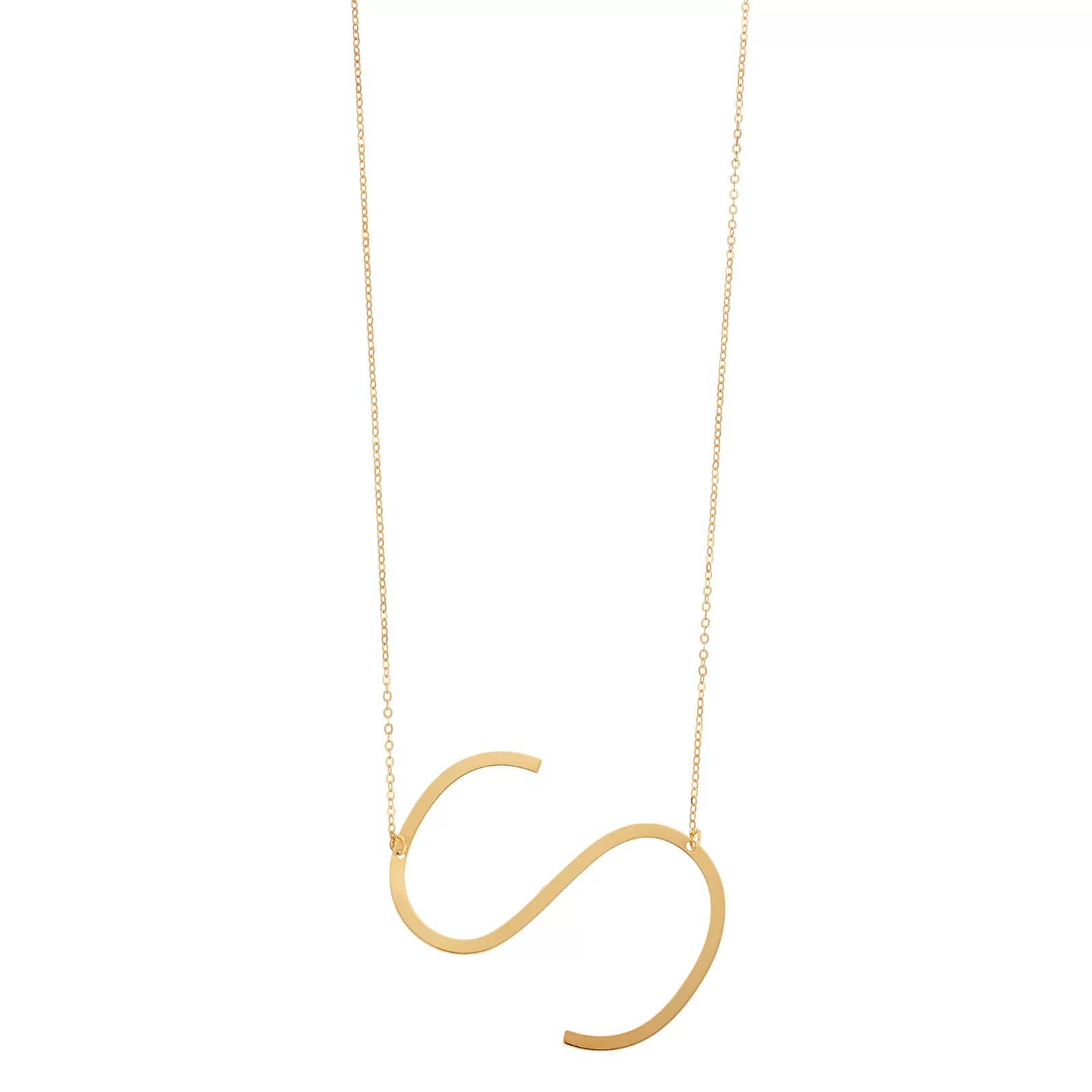 14K Gold Initial Necklace, Women's, Size: 18"", Yellow | Kohl's