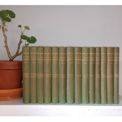 Antique Book Set Illustrated Works Of Robert Louis Stevenson 14 Volume Hardcover | eBay US