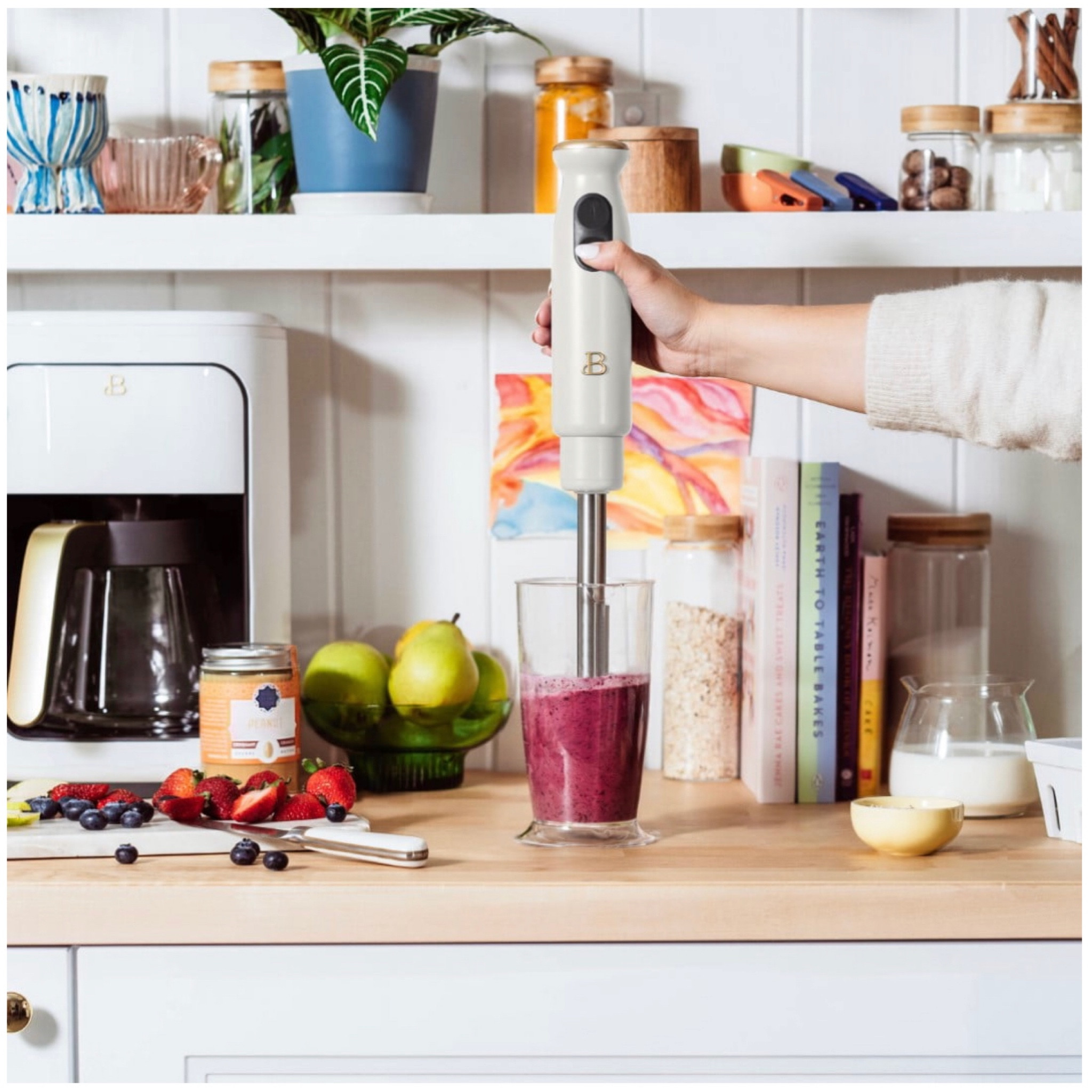 Walmart Deal $29.96 Beautiful Immersion Blender with 500ml Chopper and 700ml Measuring Cup, White Icing by Drew Barrymore

#LTKxNSale #LTKhome #LTKxPrimeDay