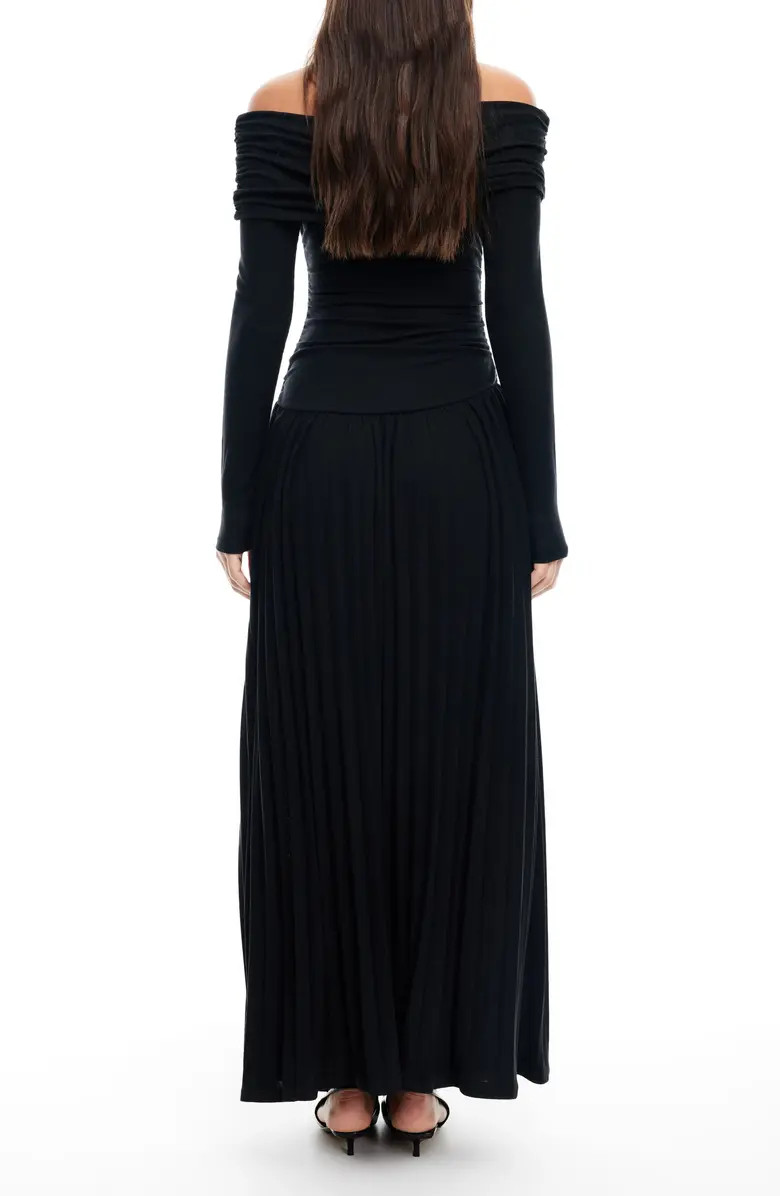 LIONESS Field of Dreams Off the Shoulder Long Sleeve Maxi Dress | Nordstrom | Nordstrom