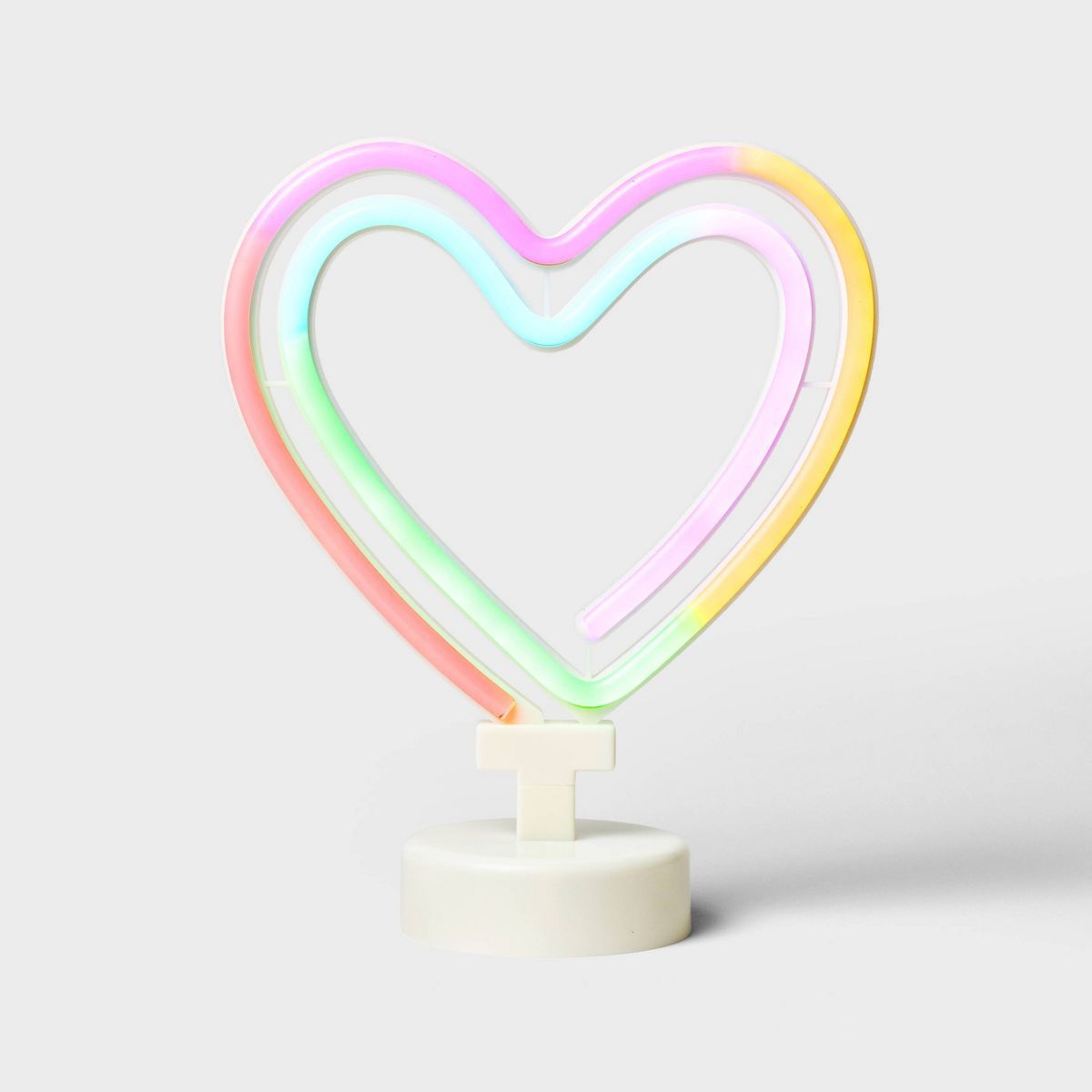 Valentine Lit Neon Sign Rainbow Heart - Spritz™ | Target