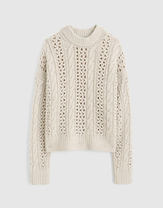Marled Cable-Knit Sweater | Madewell