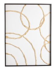 30x40 Gold Ribbon Abstract Wall Decor | TJ Maxx