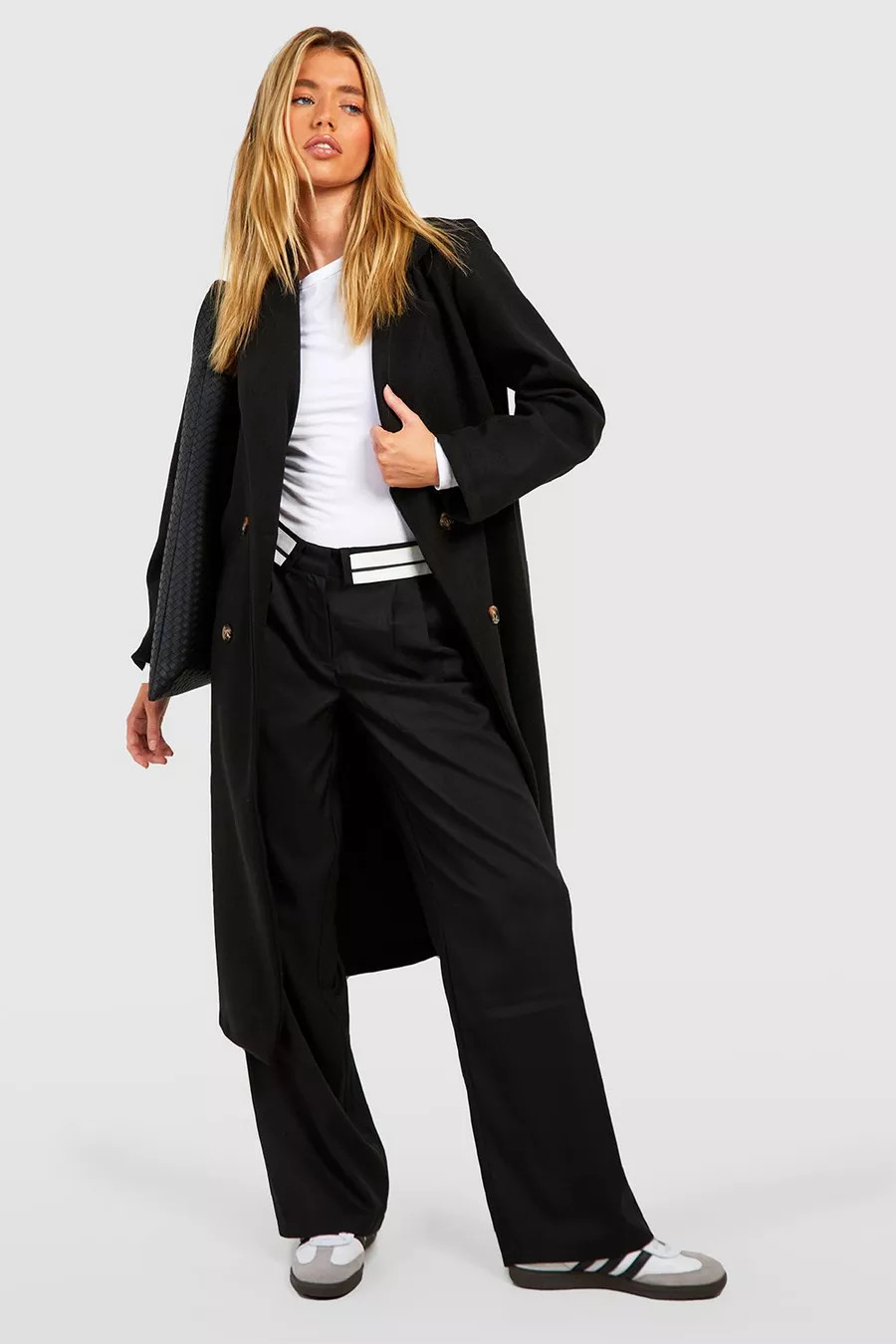 Double Breasted Longline Coat | Boohoo.com (NL)
