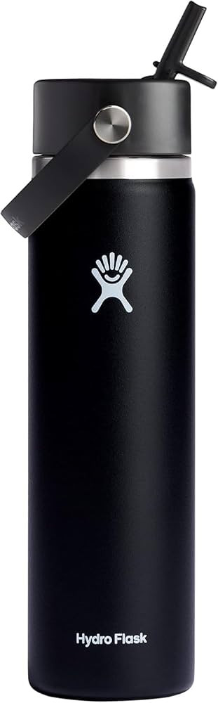 Hydro Flask 24 Oz Wide Flex Straw Cap Black | Amazon (US)