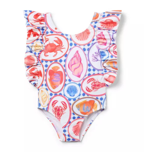 Recycled Ocean Icon Ruffle Swimsuit | Janie and Jack