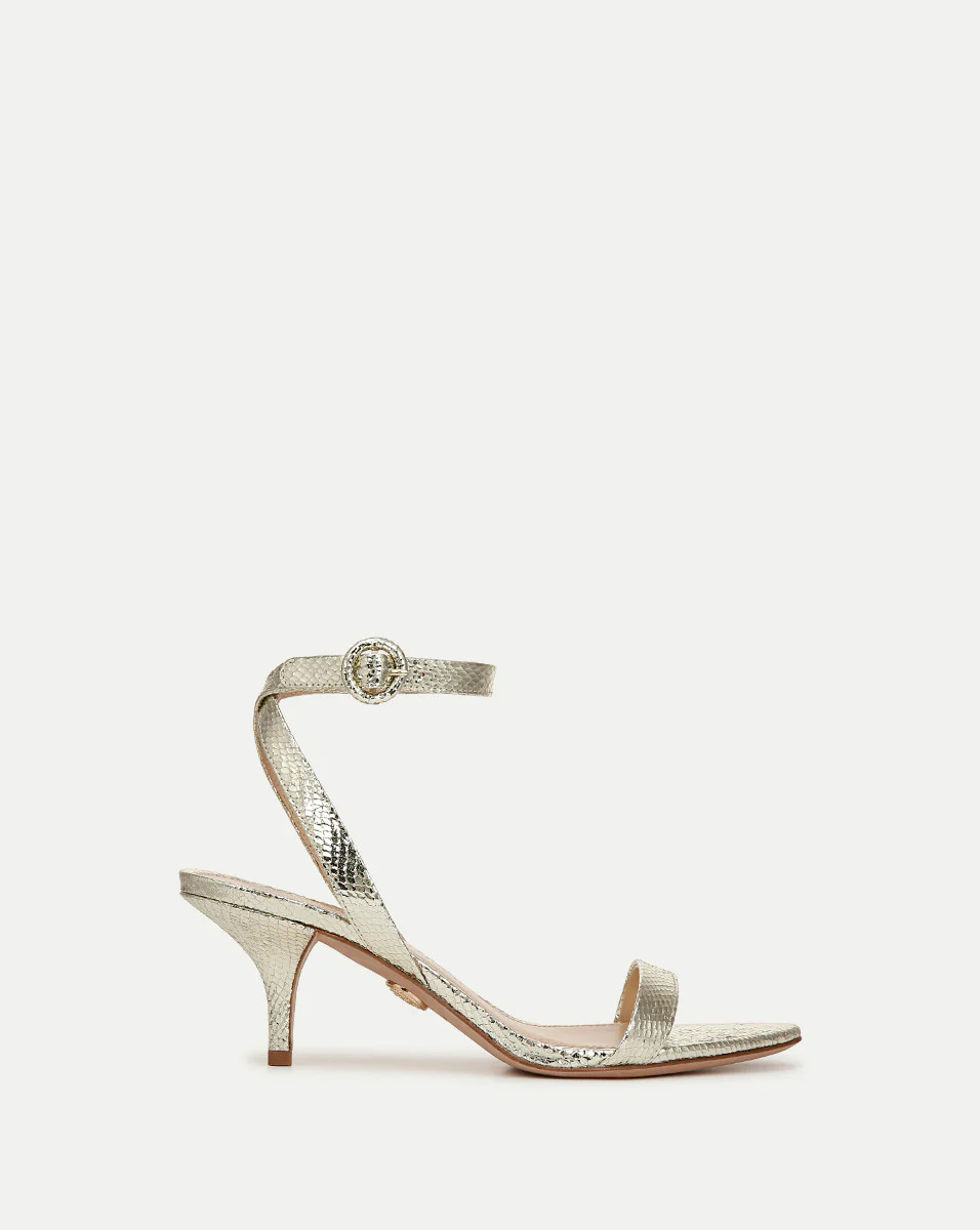 Darcelle Metallic Leather Sandal | Veronica Beard