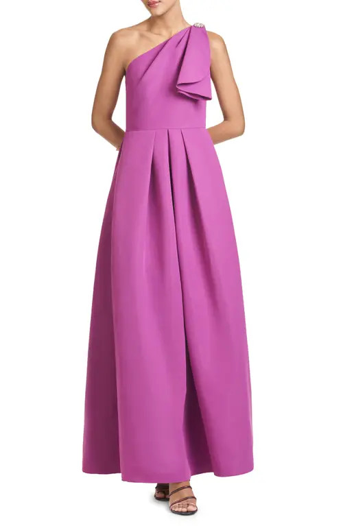 Sachin & Babi Martina One-Shoulder Gown in Violet at Nordstrom, Size 14 | Nordstrom