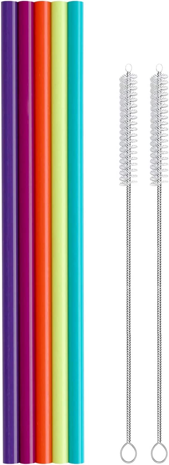 Hiware 12 Inch Extra Long Silicone Straws for Big Tumblers - 40 oz Hydro Flask/Half Gallon Water ... | Amazon (US)