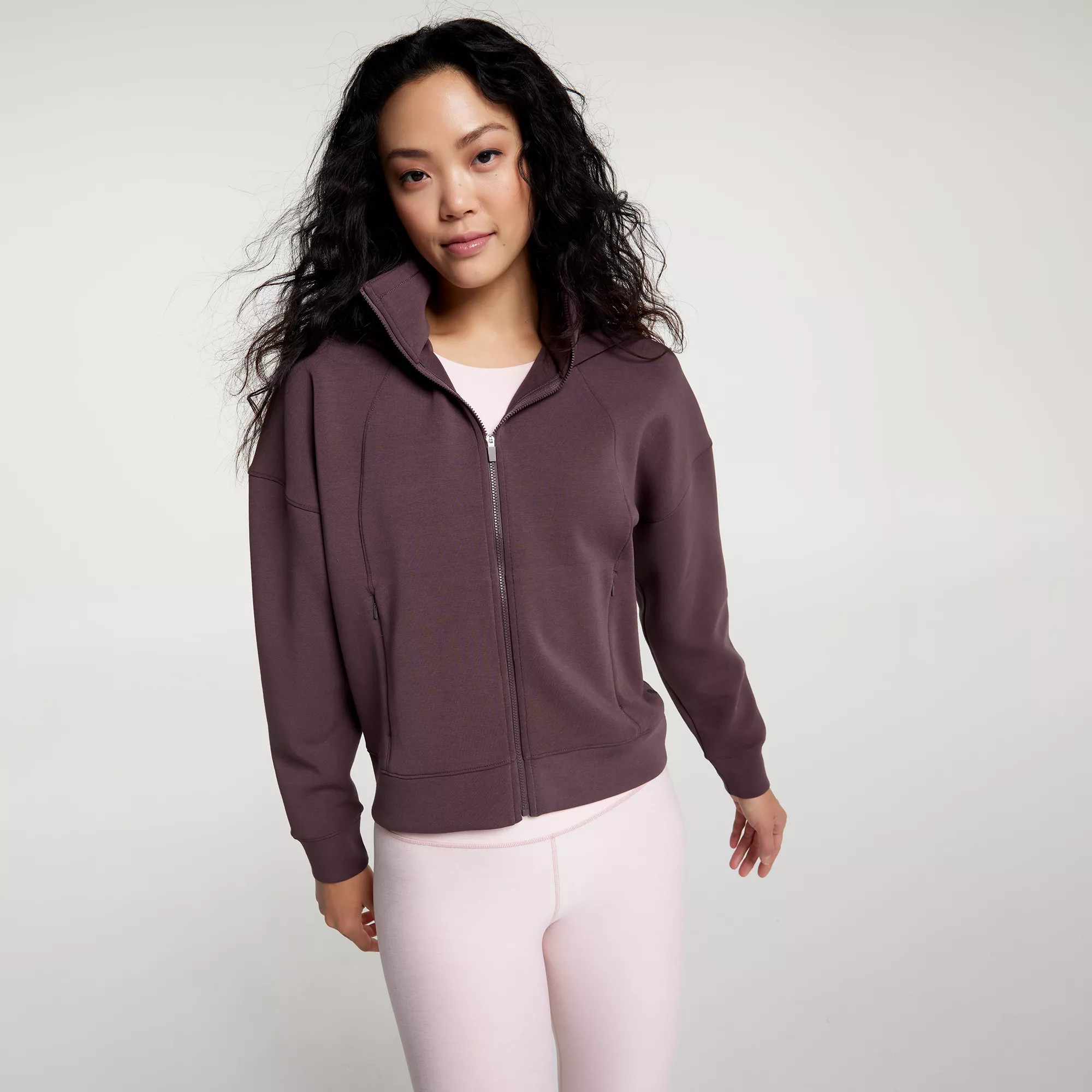 CALIA Women's Soft Scuba Full-Zip Jacket, XS, Dark Brown | Public Lands