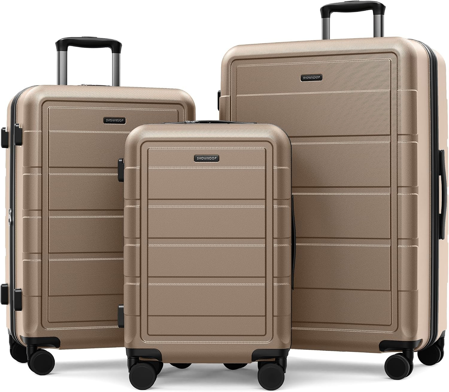 SHOWKOO G-Series Luggage set 3pcs, 100% PC Durable Hardshell Suitcase | Amazon (US)