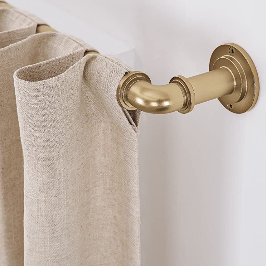 MODE Room Darkening Blackout Curtain Rod Set - 1 in, Gold | Amazon (US)