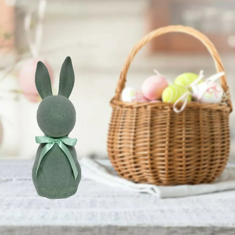 Easter Flocked Green Bunny Decor, 16 in, by Way To Celebrate | Walmart (US)