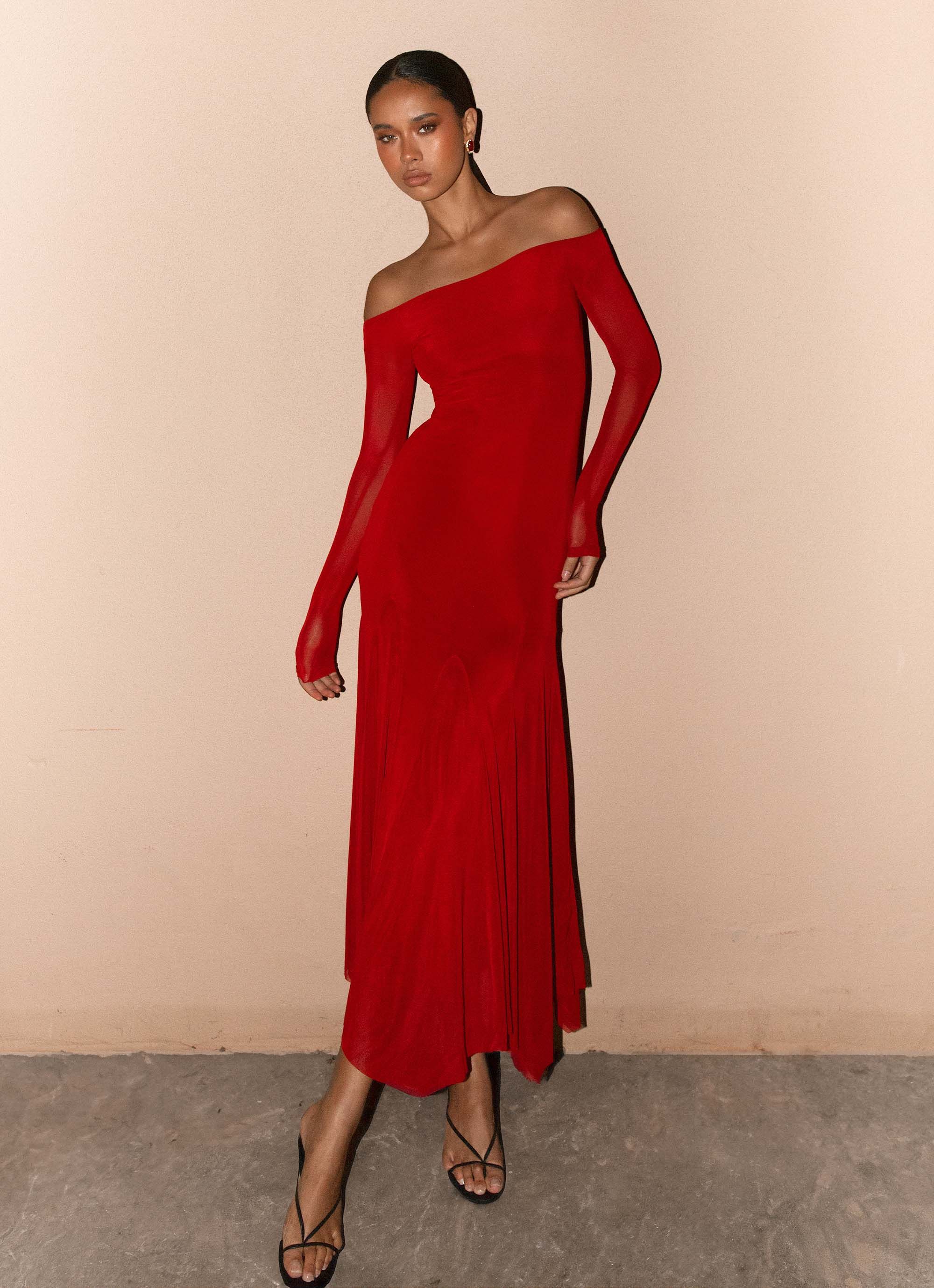 Maribel Maxi Dress - Red | Peppermayo (Global)