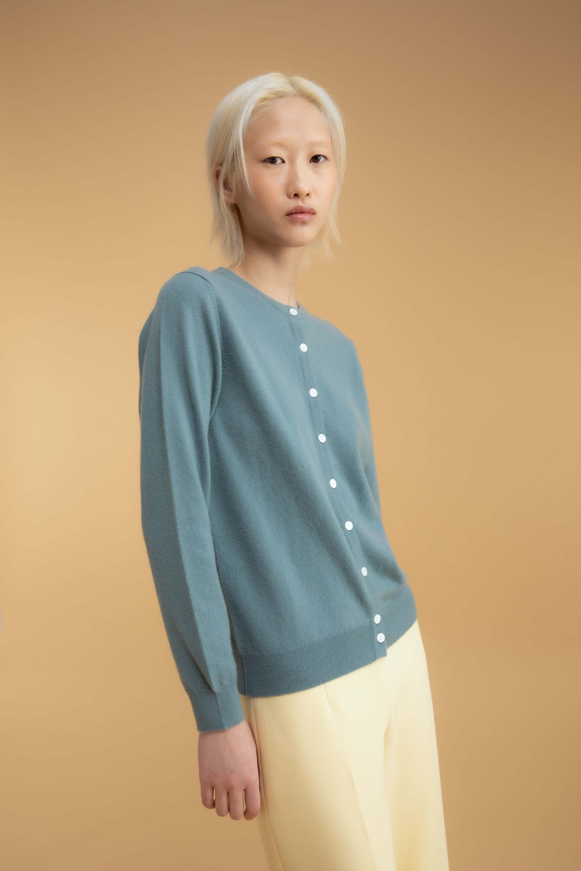 Morningside Cashmere Cardigan - Forth Blue | Kiltane