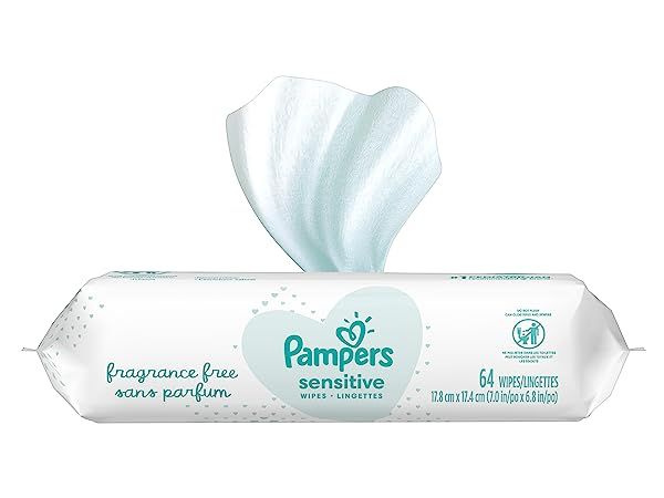 Baby Wipes, Pampers Sensitive Water Based Baby Diaper Wipes, Hypoallergenic and Unscented, 8 Refill  | Amazon (US)