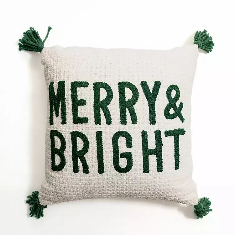 Green Merry and Bright Pillow | Kirkland's Home