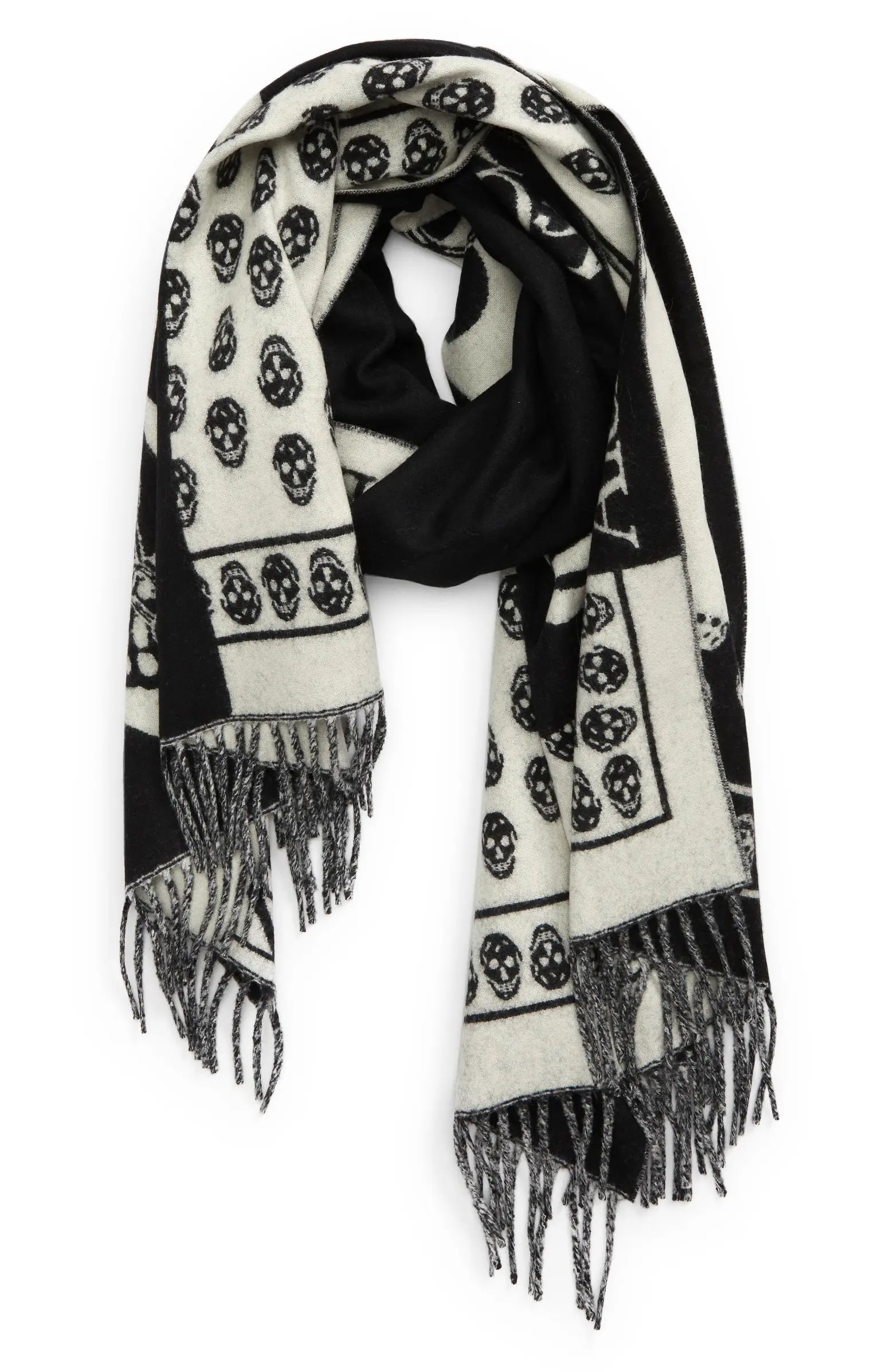 Alexander McQueen Skull Logo Wool Scarf | Nordstrom | Nordstrom Canada