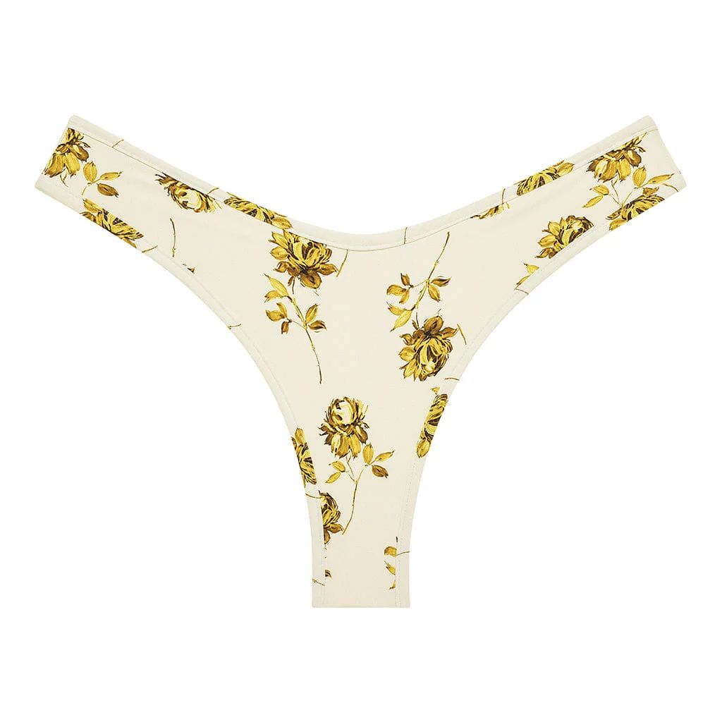 Gold Filigree Added Coverage Lulu Bikini Bottom | Montce