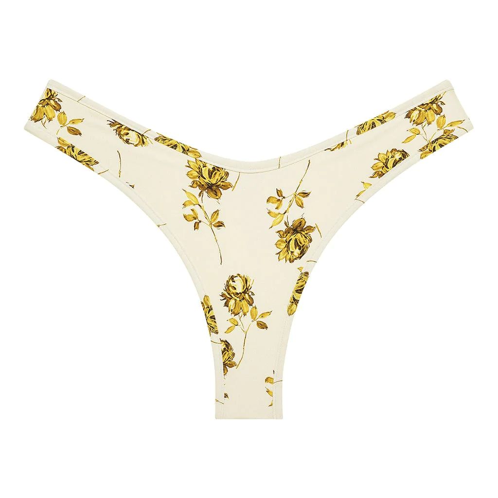 Gold Filigree Added Coverage Lulu Bikini Bottom | Montce