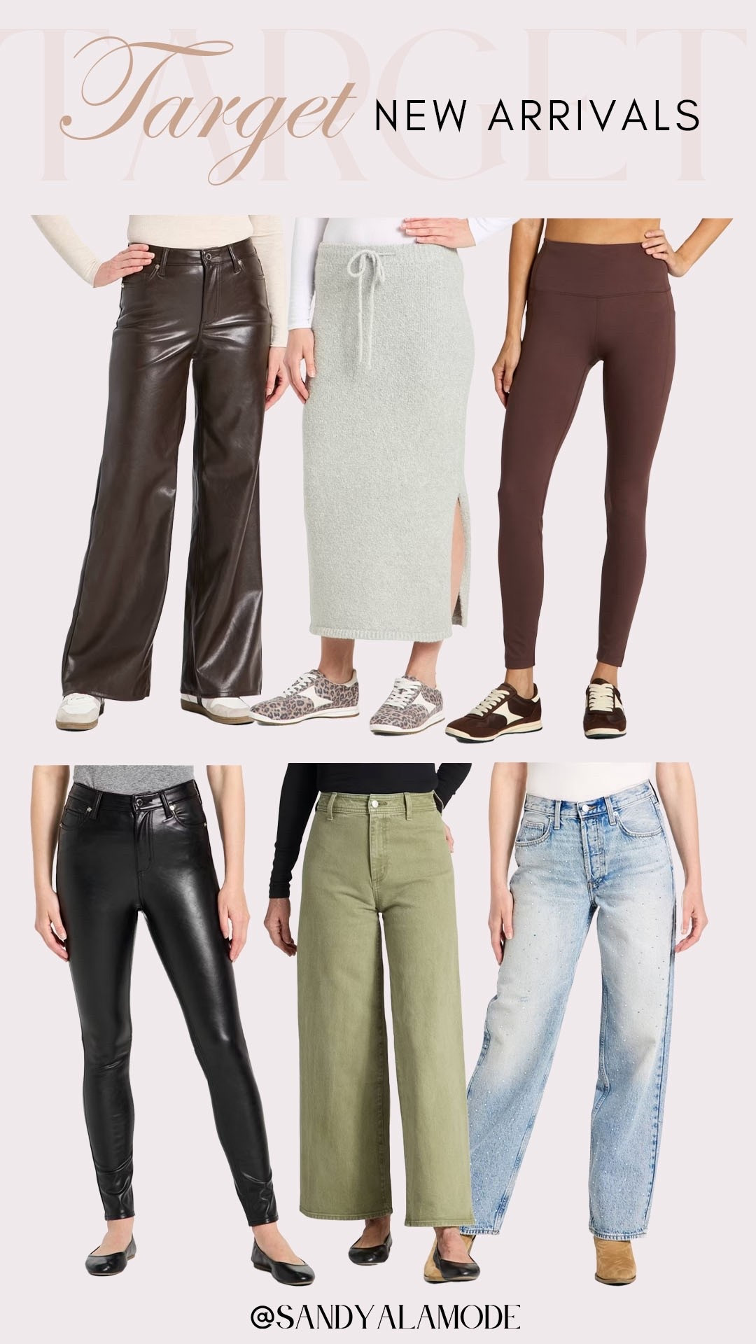 Target new arrivals. Target fashion. Target faux leather pants. Target wide leg jeans. Target shimmer jeans. Target leggings. Target sweater skirt  

#LTKSeasonal #LTKFindsUnder50 #LTKStyleTip