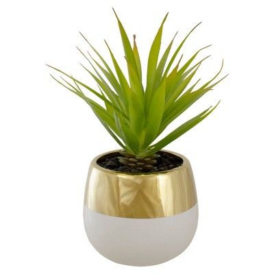 Northlight 7" Potted Green Artificial Sword Grass Plant | Target