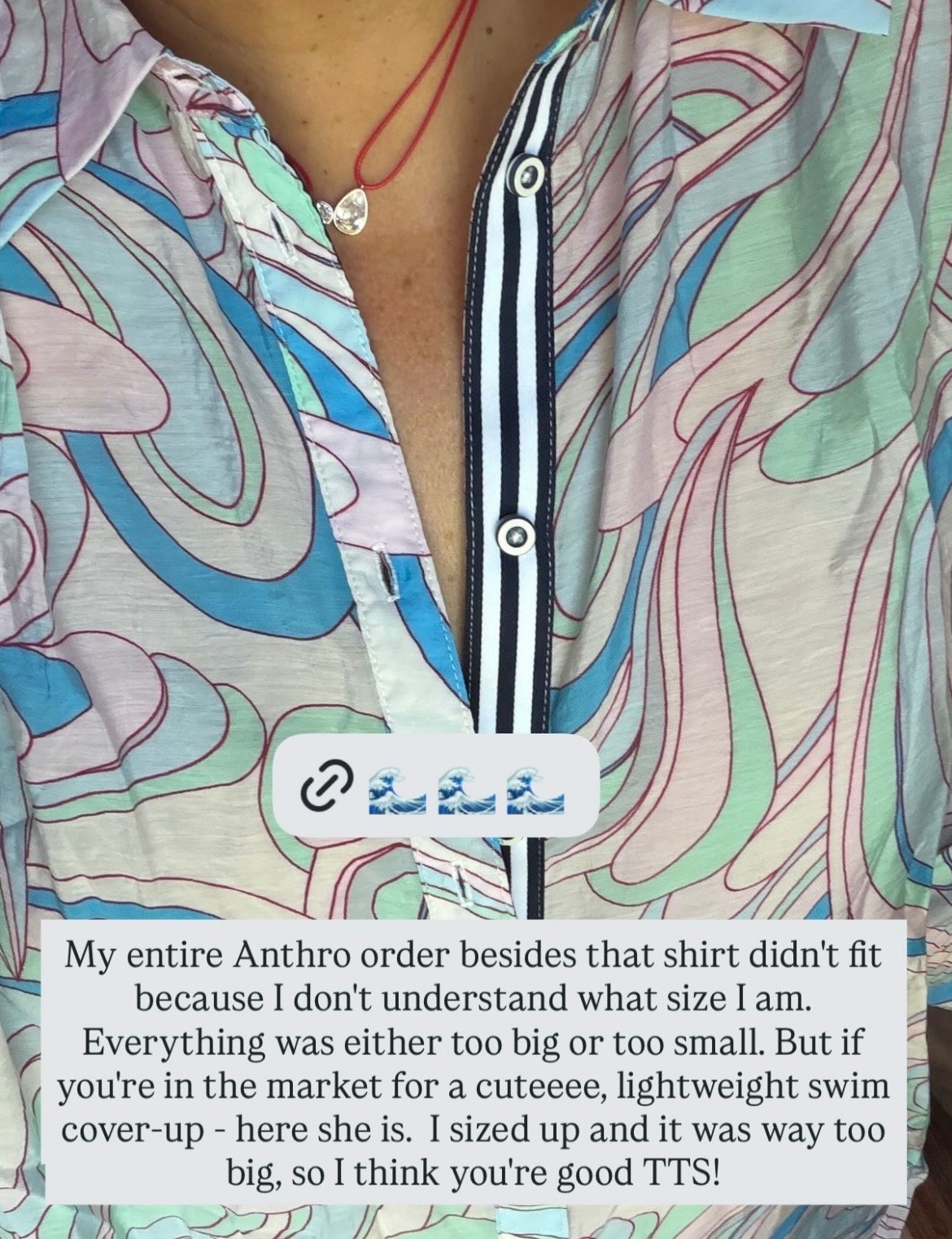 Cute lightweight swim coverup from Anthro. True to size!

#LTKSwim