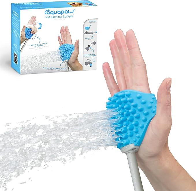 Aquapaw Dog Bath Brush - Sprayer and Scrubber Tool in One - Indoor/Outdoor Dog Bathing Supplies -... | Amazon (US)