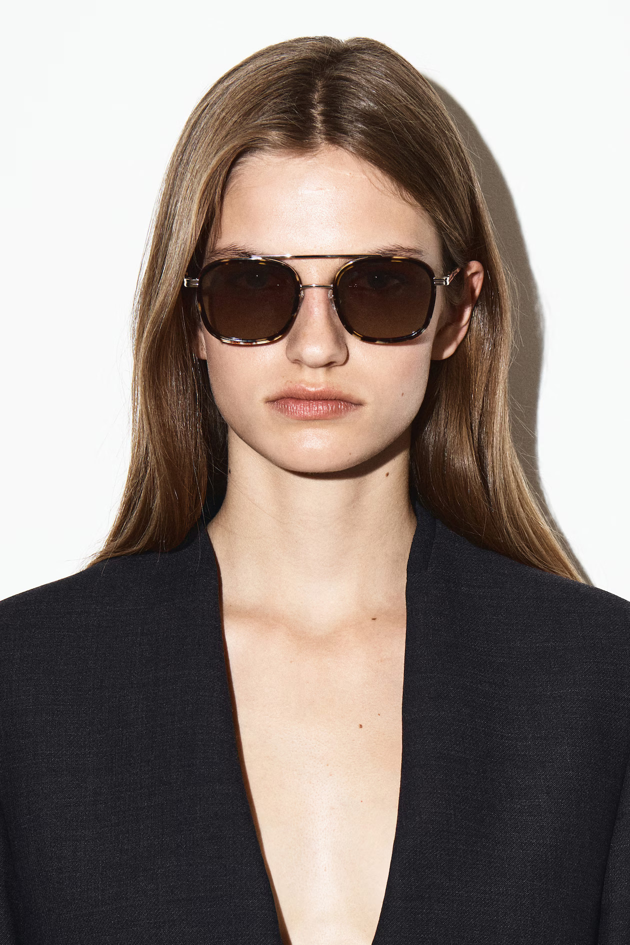 ROUND-FRAME AVIATOR SUNGLASSES - TORTOISESHELL / BROWN | COS GB | COS UK