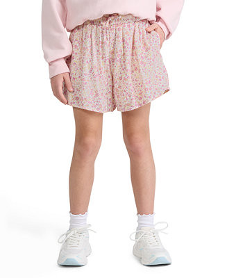 Girls' YPB Pull-On Floral Flared Shorts | Macy's