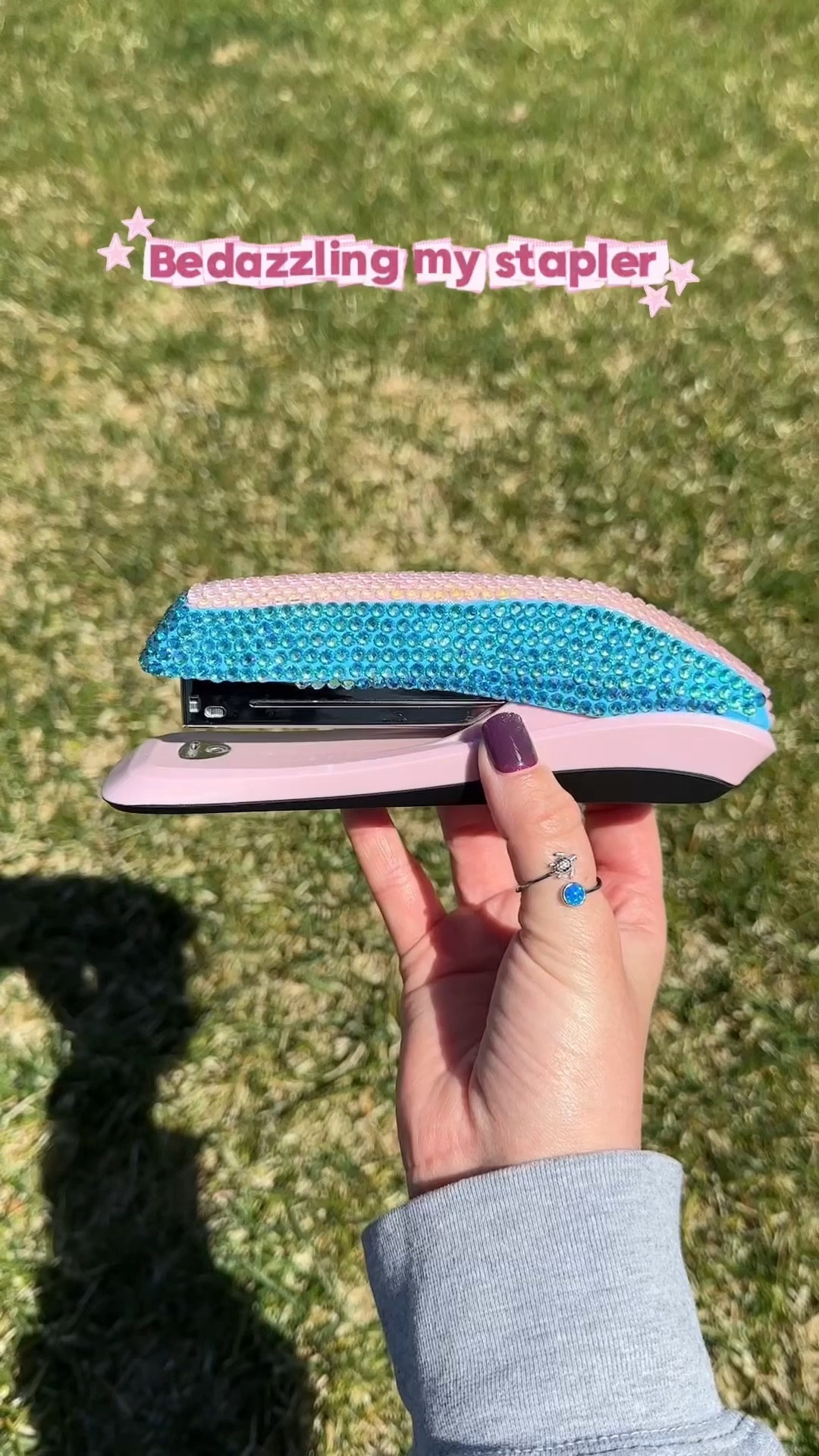 Bedazzling my stapler ✨ I LOVE how this turned out!! I didn’t have enough pink gems and was too impatient to wait for more which is why I decided to add the blue and I think it looks so cute together!! 



#bedazzled #bling #rhinestones #DIY #bedazzledstapler 

#LTKHome #LTKdayinmylife #LTKootd