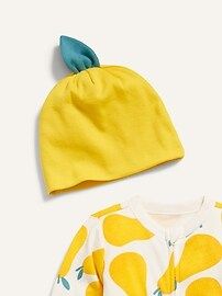 Unisex Sleep &#x26; Play 2-Way-Zip Footed One-Piece and Beanie Set for Baby | Old Navy (US)