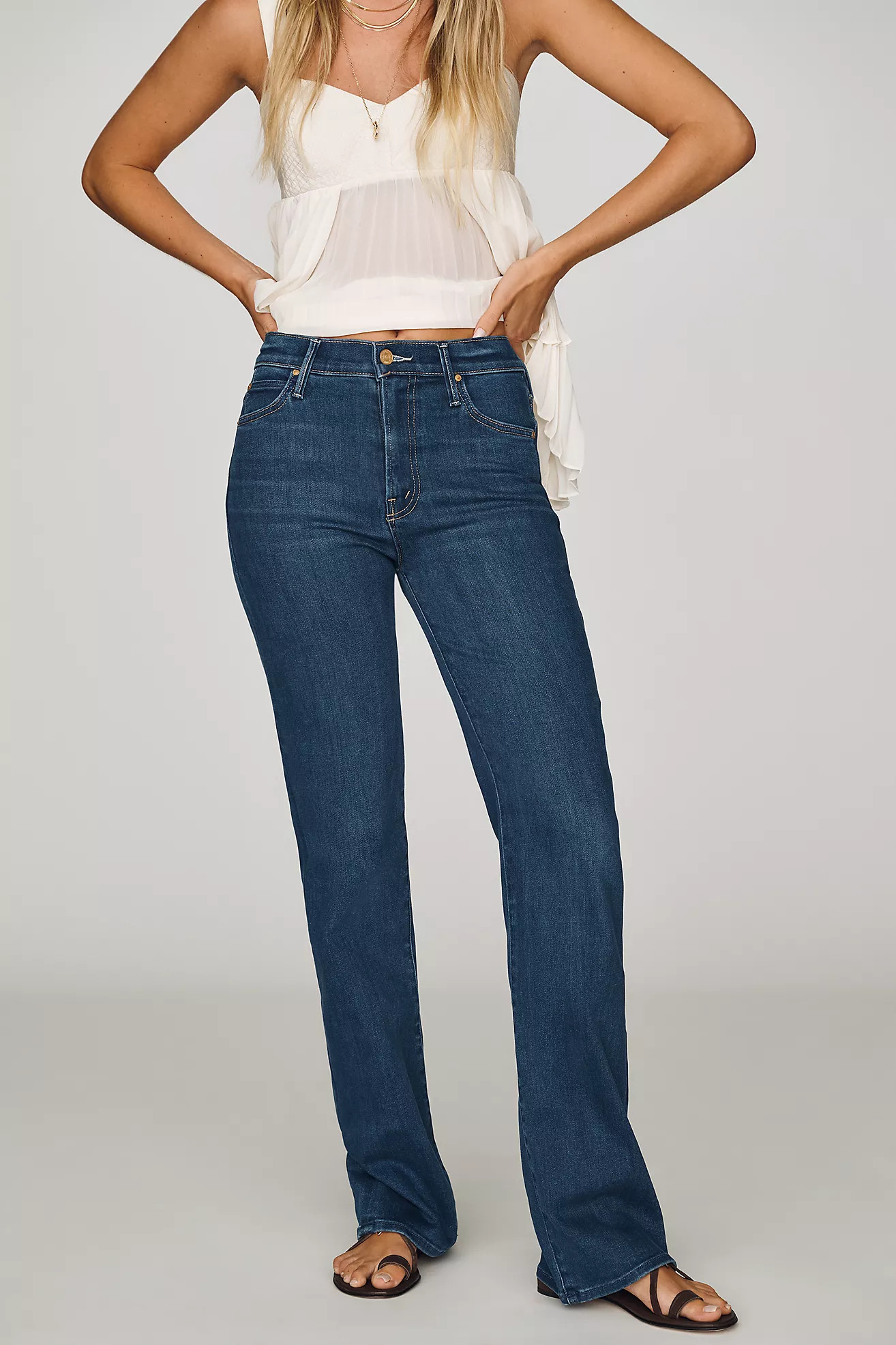 MOTHER Kick It High-Rise Straight-Leg Jeans | Anthropologie (US)