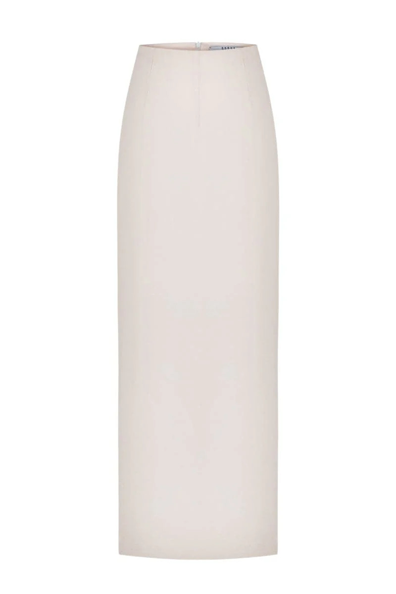 VEZHA WHITE STRAIGHT MAXI SKIRT | PODYH | CULT MIA | CULT MIA UK LTD