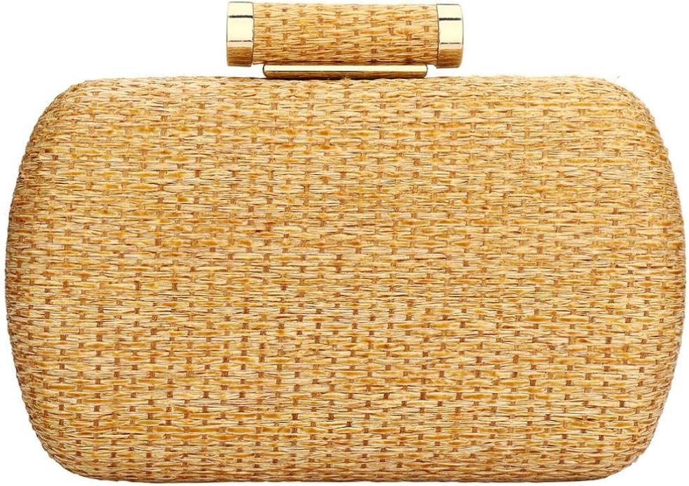 YYW Straw Handbag Hand-Woved Envelop Evening Clutch Party Wedding Vacation Summer Beach Bag Straw... | Amazon (US)