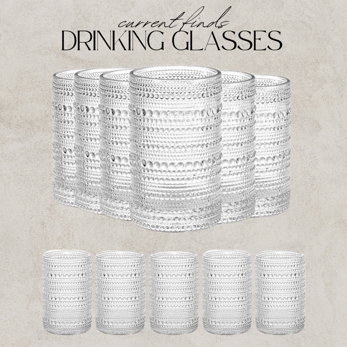Love these textured drinking glasses from Amazon! Hobnail glasses, glassware, modern glassware

#LTKGiftGuide #LTKSeasonal #LTKhome