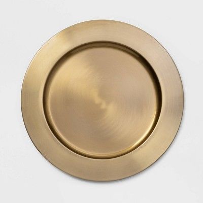 13" Stainless Steel Decorative Charger Gold - Threshold™ | Target