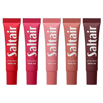 Saltair Hydrating Lip Oil Balm, Clear and Tinted Lip Gloss, Everyday Shades 5-Pack. Moisturizing ... | Amazon (US)