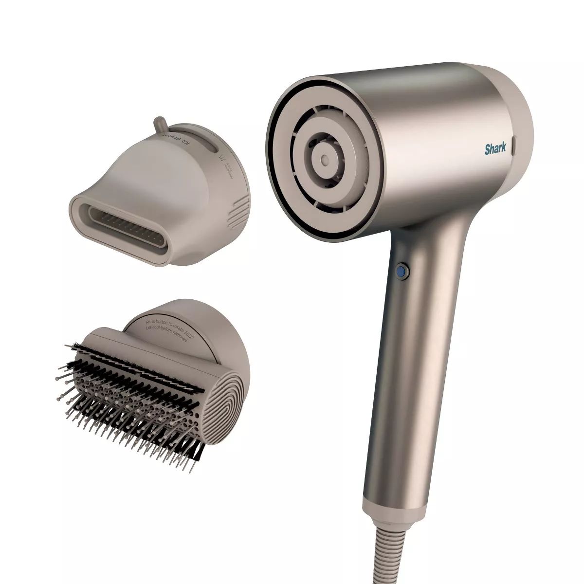 Shark Hyper Air Ionic Hair Dryer with IQ 2-in-1 Concentrator and Styling Brush Attachment - Beige | Target