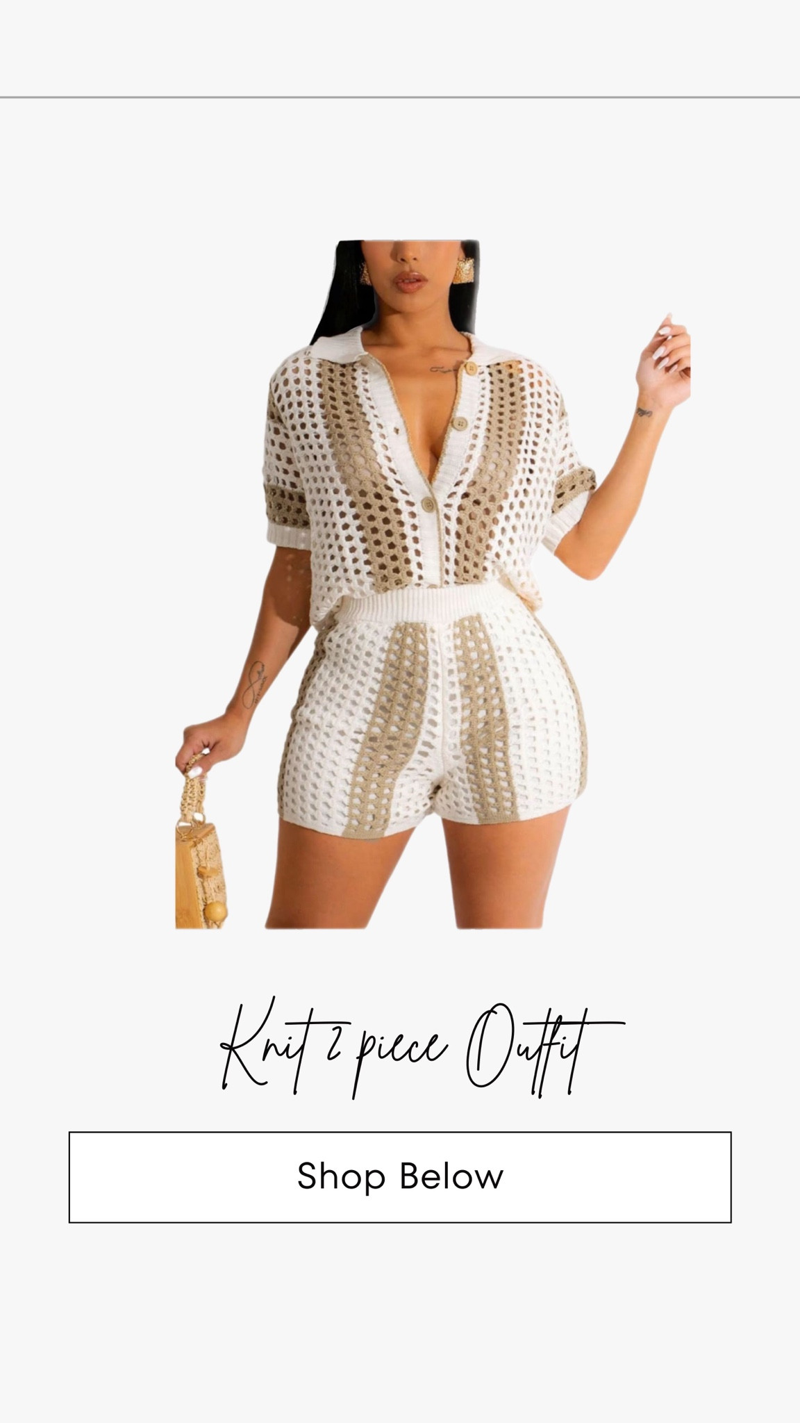 Cute & Comfy Vaycay shorts set🤎🤍